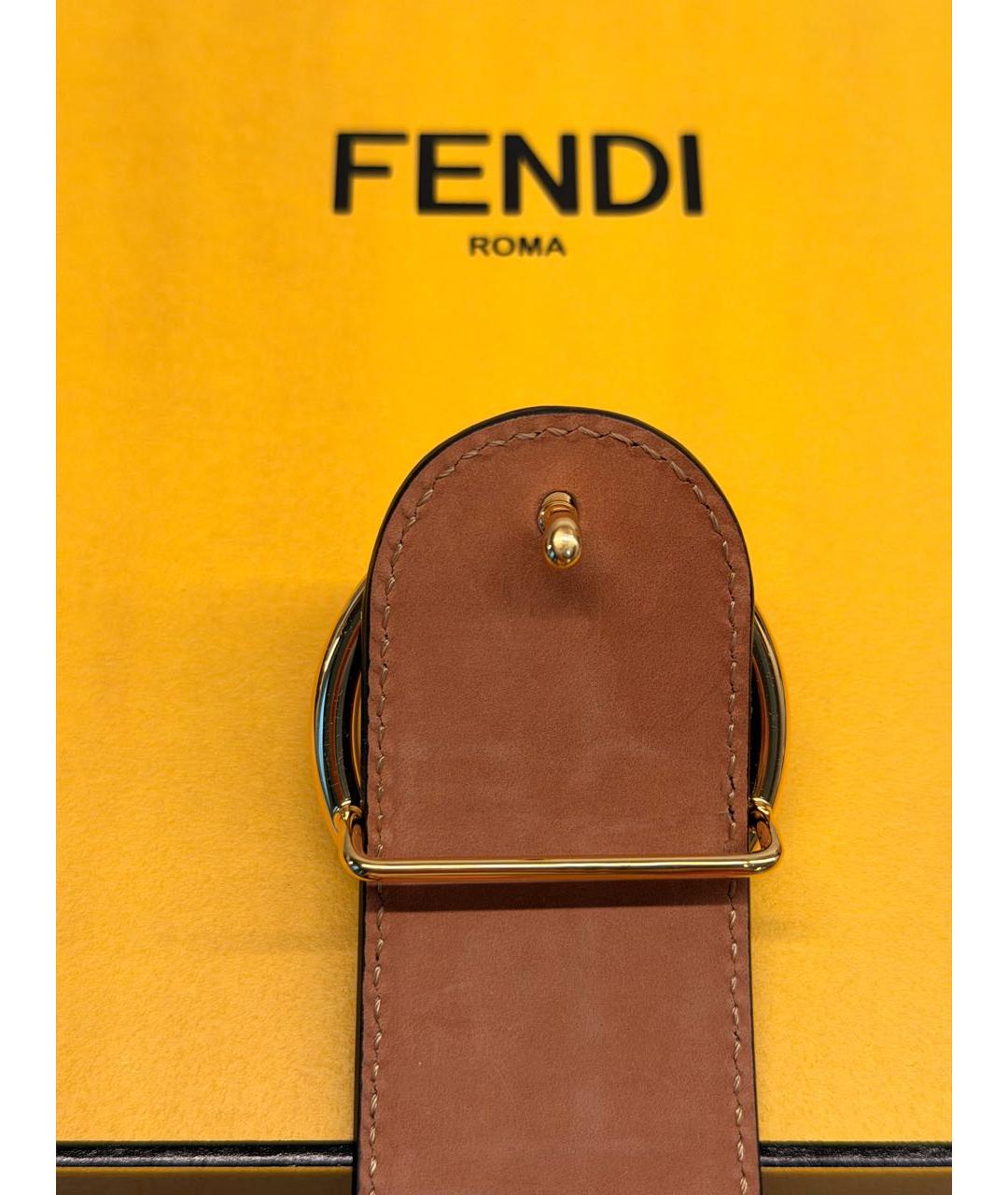 FENDI Черный кожаный ремень, фото 7
