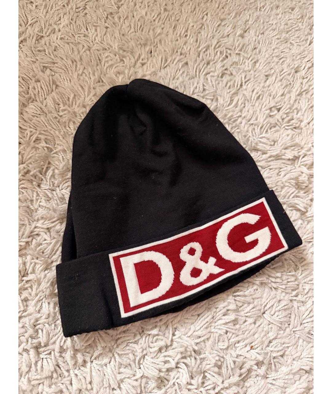 DOLCE&GABBANA Черная шерстяная шапка, фото 5