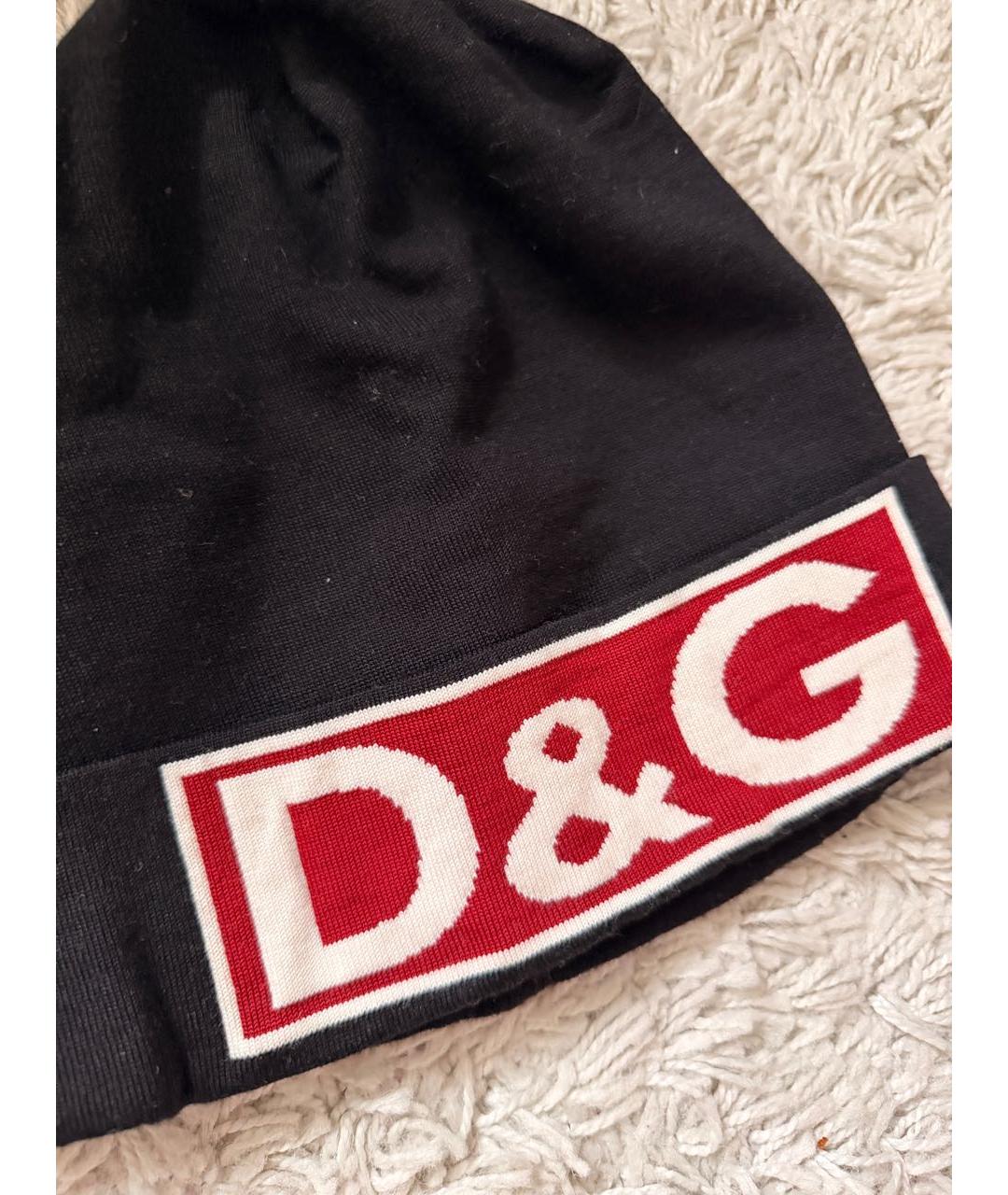 DOLCE&GABBANA Черная шерстяная шапка, фото 2