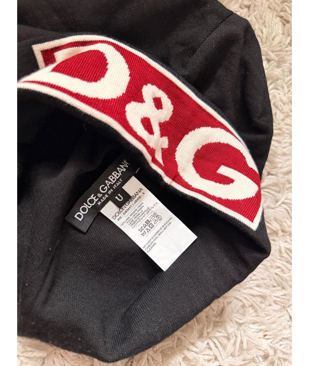 DOLCE&GABBANA Черная шерстяная шапка, фото 4