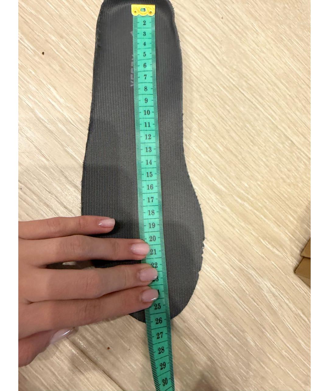 ADIDAS YEEZY Серые текстильные низкие кроссовки / кеды, фото 5