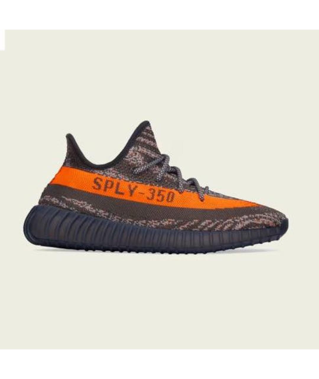 ADIDAS YEEZY Серые текстильные низкие кроссовки / кеды, фото 8