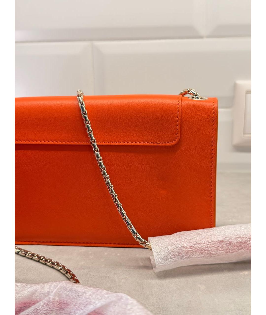 BVLGARI Оранжевая кожаная сумка через плечо, фото 8
