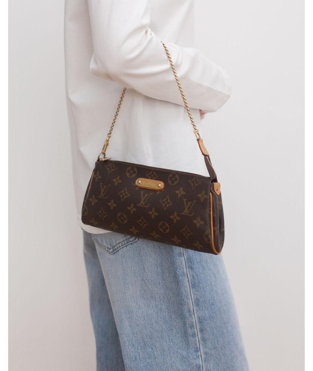 LOUIS VUITTON Коричневая сумка с короткими ручками из канвы, фото 3