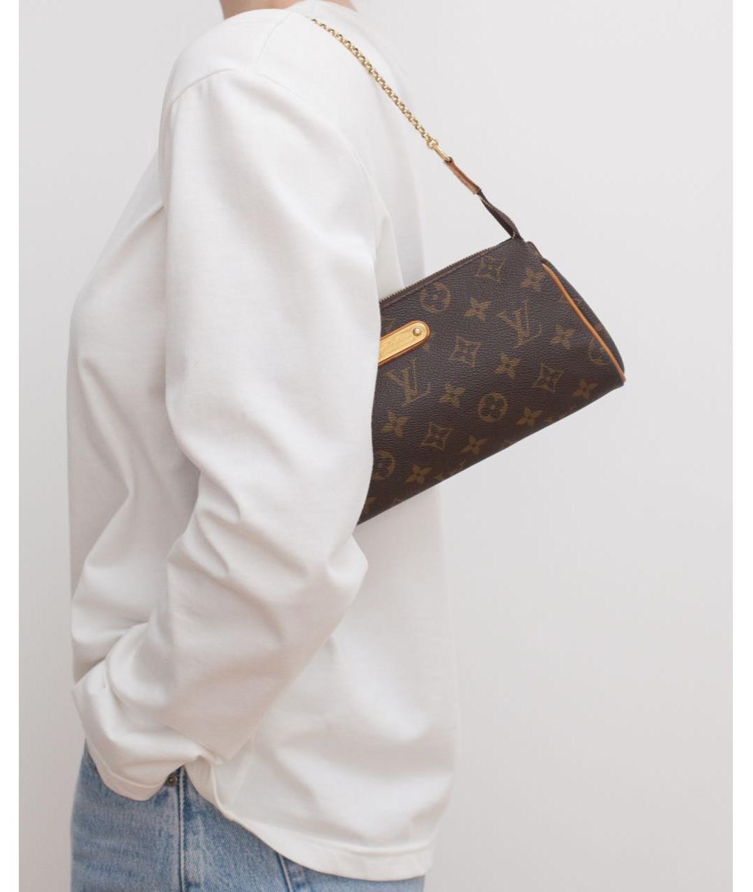 LOUIS VUITTON Коричневая сумка с короткими ручками из канвы, фото 4