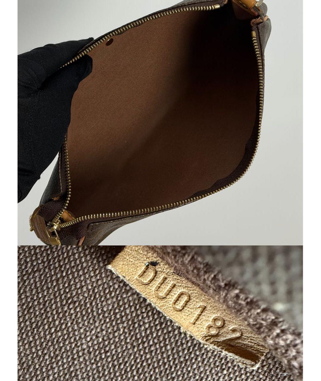 LOUIS VUITTON Коричневая сумка с короткими ручками из канвы, фото 7