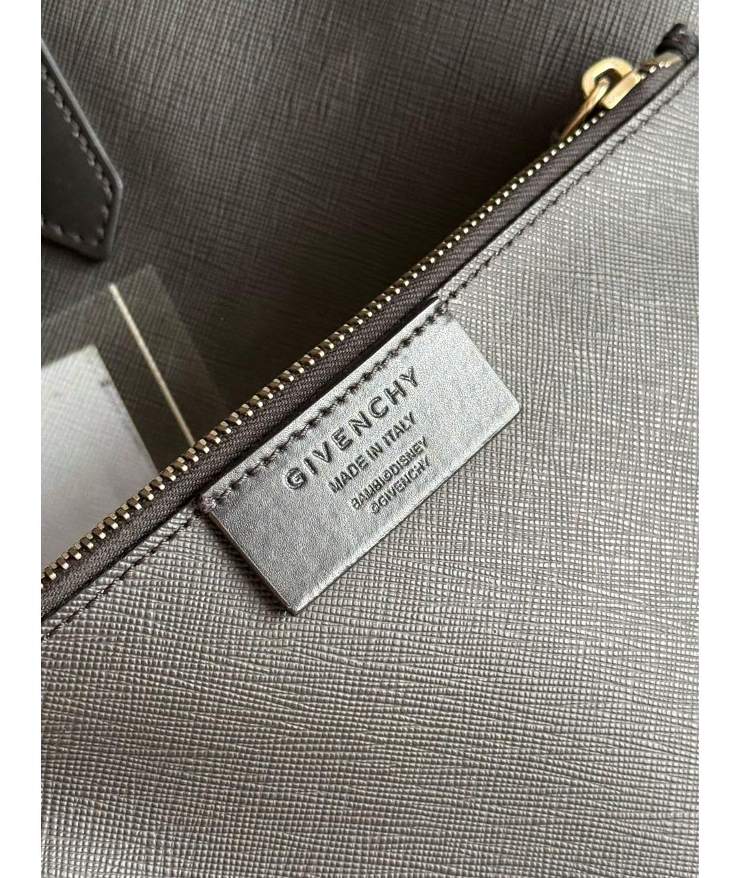 GIVENCHY Черная кожаная сумка тоут, фото 5