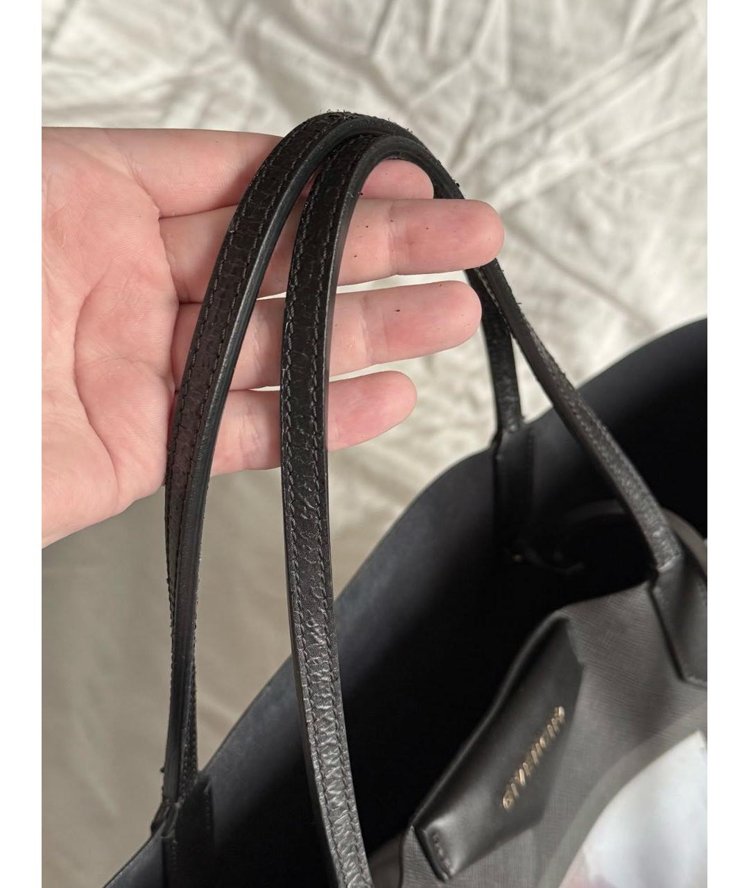 GIVENCHY Черная кожаная сумка тоут, фото 3