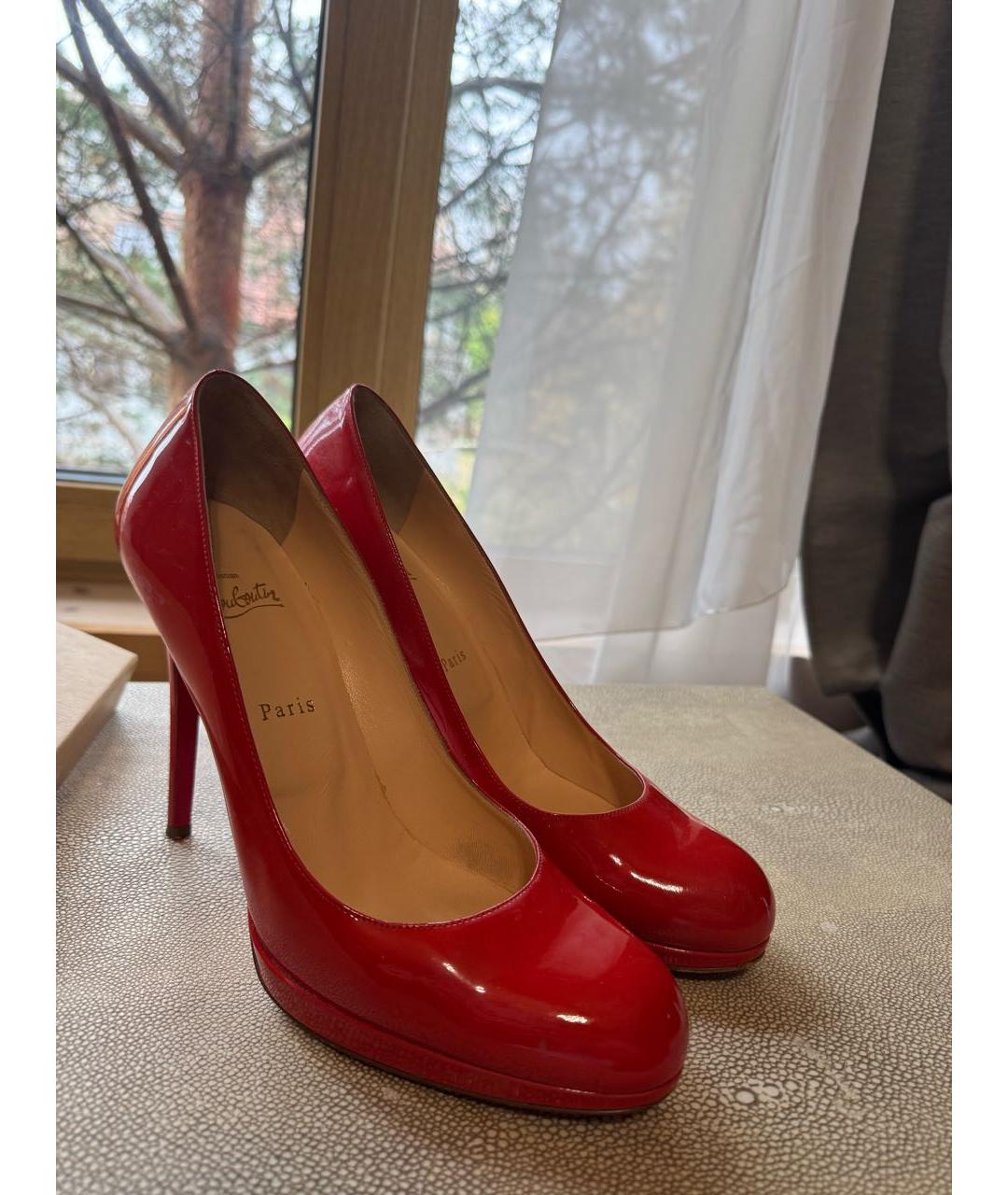CHRISTIAN LOUBOUTIN Красные туфли из лакированной кожи, фото 2