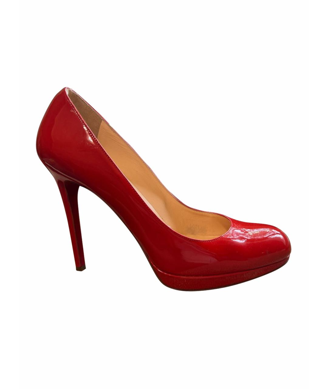 CHRISTIAN LOUBOUTIN Красные туфли из лакированной кожи, фото 6