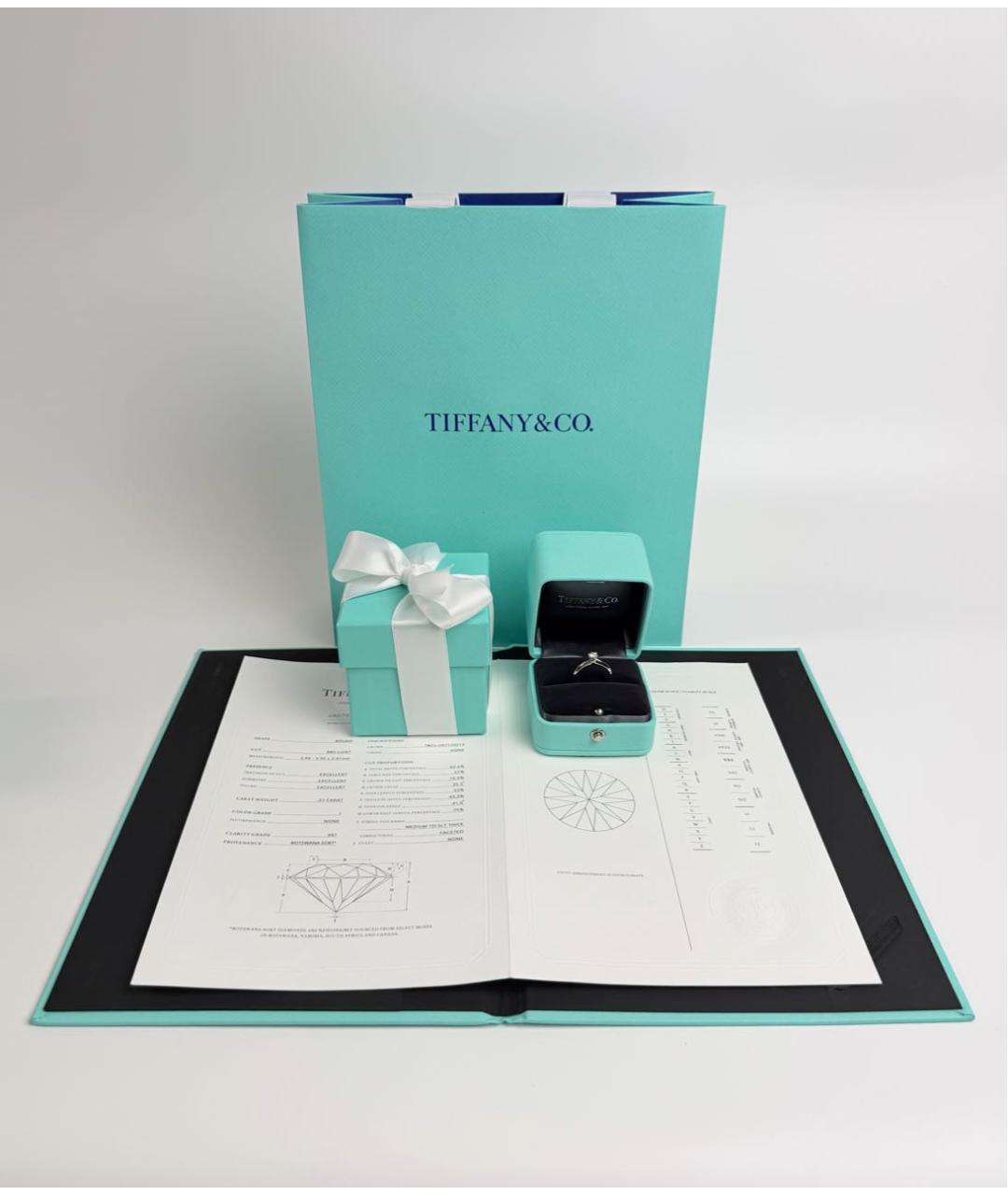 TIFFANY&CO Белое платиновое кольцо, фото 2