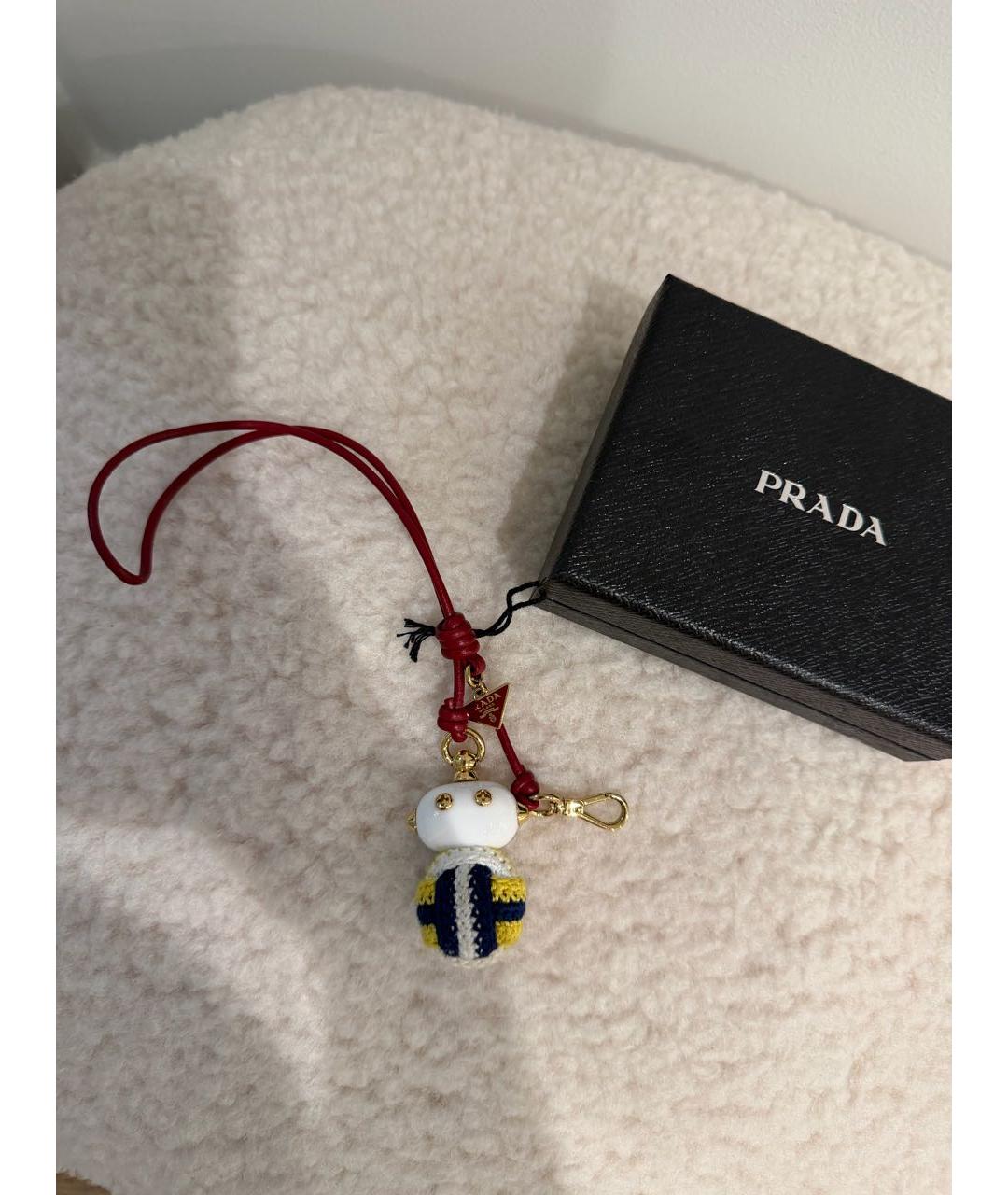 PRADA Бордовый брелок, фото 2