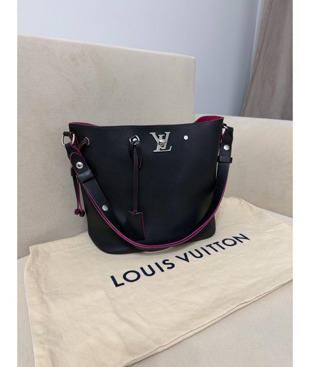 LOUIS VUITTON Темно-синяя кожаная сумка тоут, фото 2