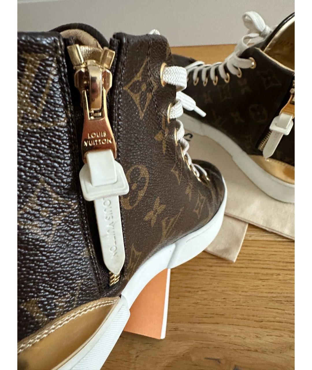 LOUIS VUITTON Коричневые кеды, фото 3