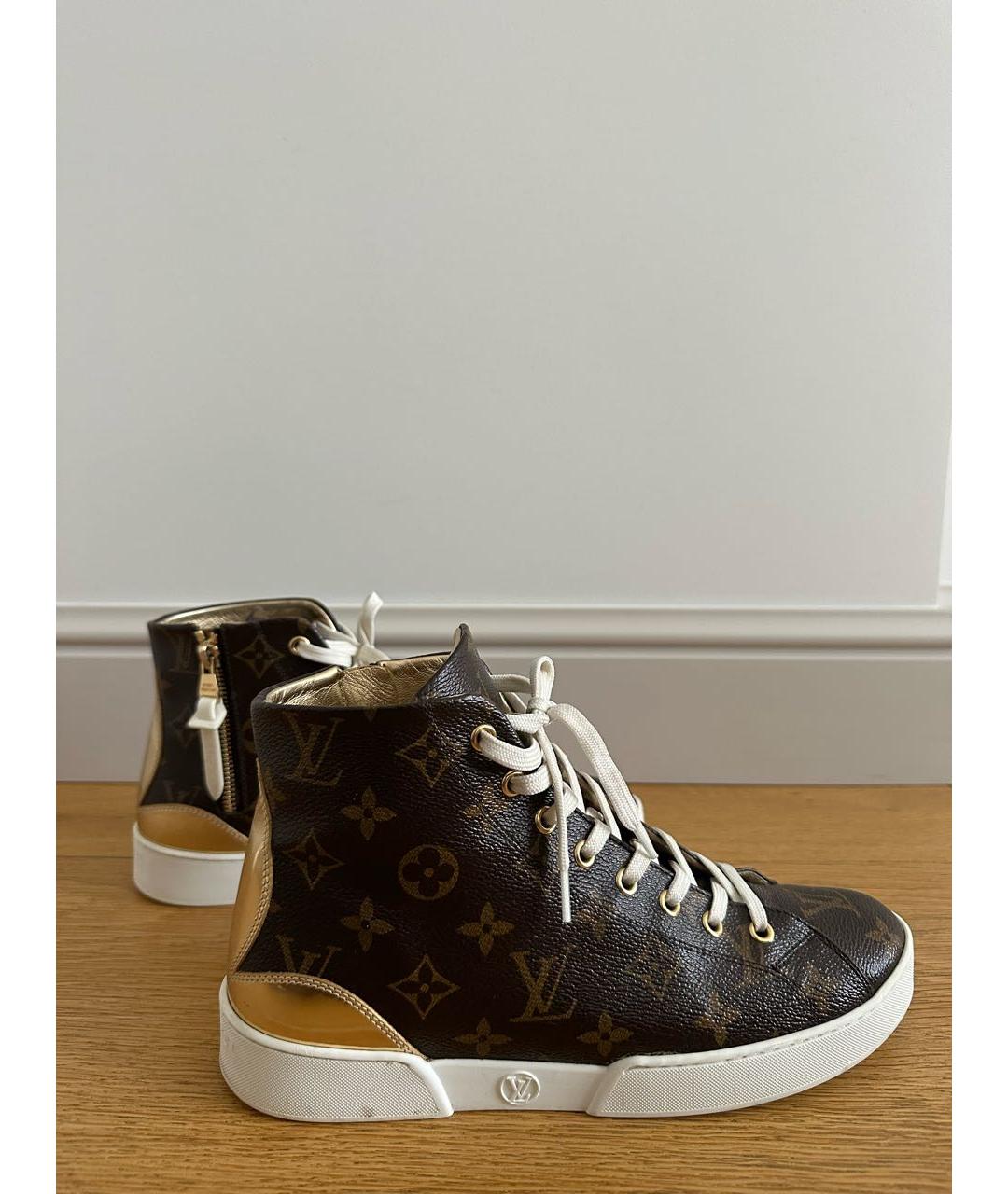LOUIS VUITTON Коричневые кеды, фото 5