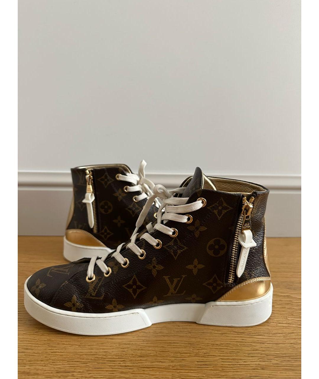 LOUIS VUITTON Коричневые кеды, фото 2