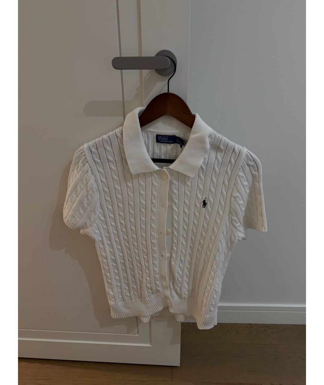 POLO RALPH LAUREN Белый хлопковый джемпер / свитер, фото 4