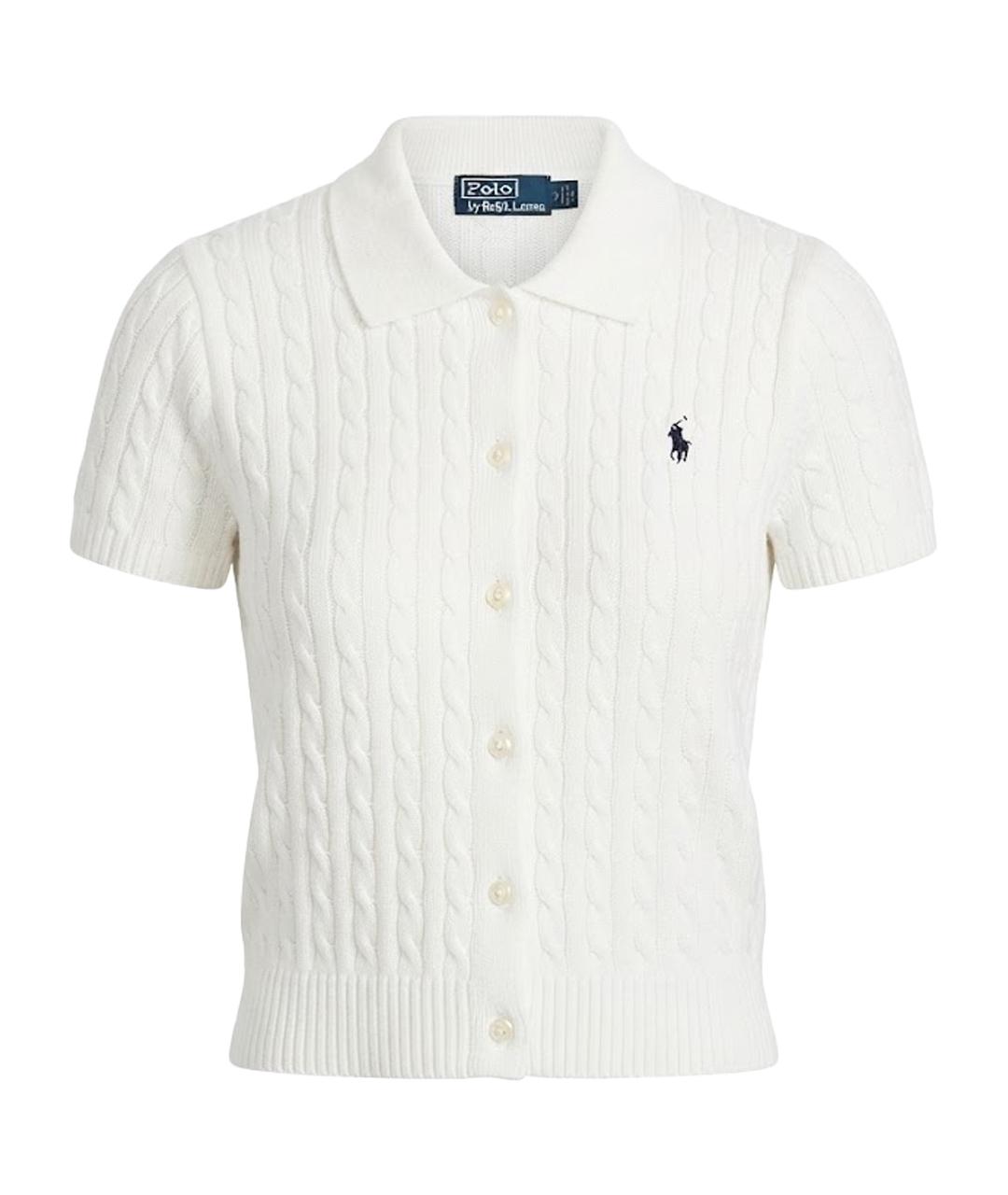 POLO RALPH LAUREN Белый хлопковый джемпер / свитер, фото 1