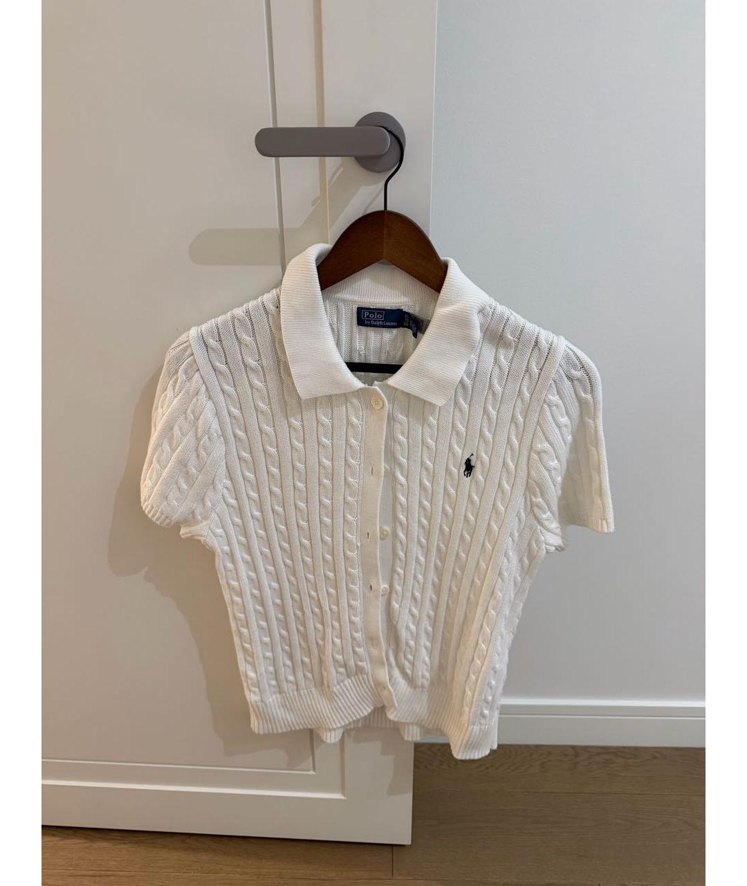 POLO RALPH LAUREN Белый хлопковый джемпер / свитер, фото 3