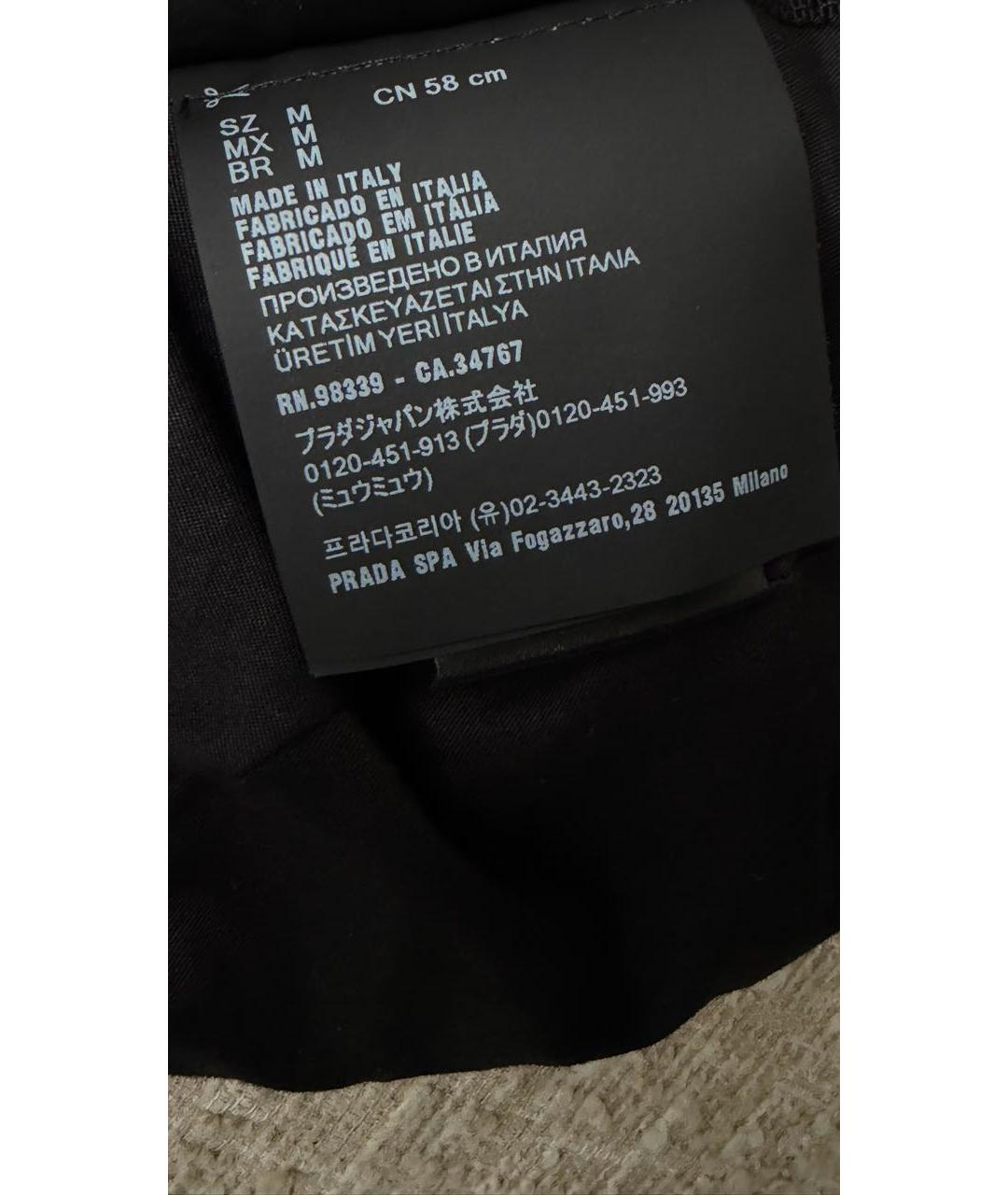 PRADA Черная шерстяная панама, фото 5