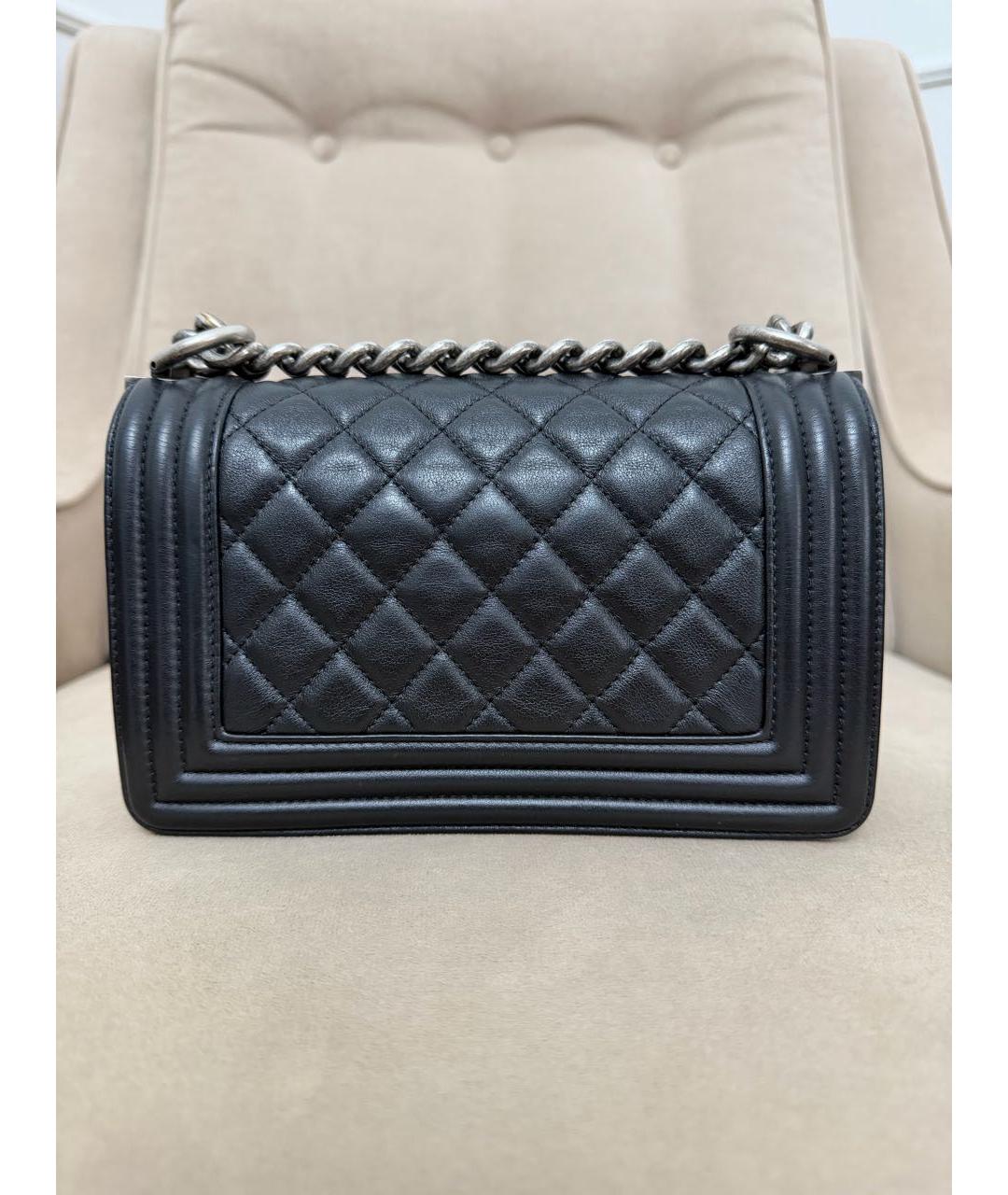 CHANEL Черная кожаная сумка через плечо, фото 3
