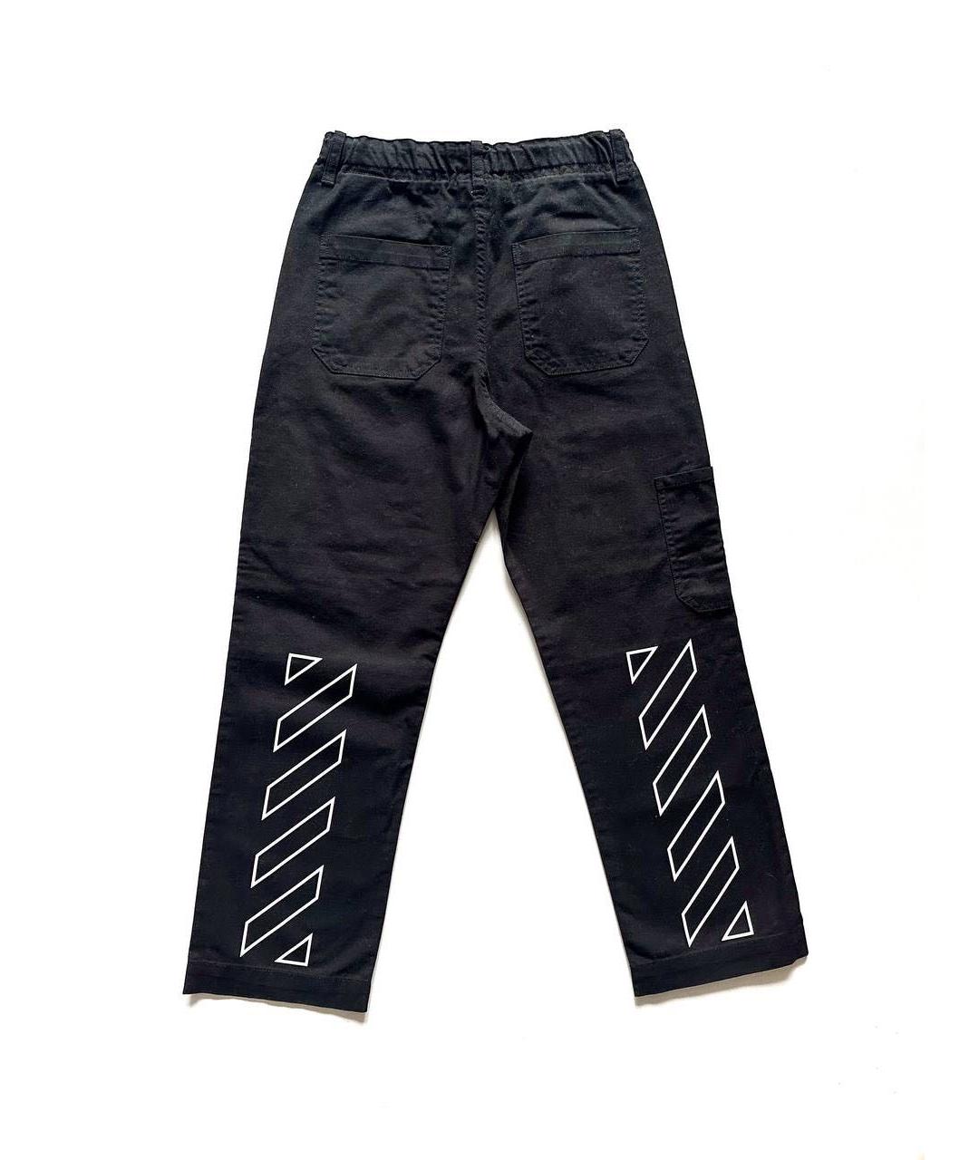 OFF-WHITE Черные хлопковые брюки и шорты, фото 3