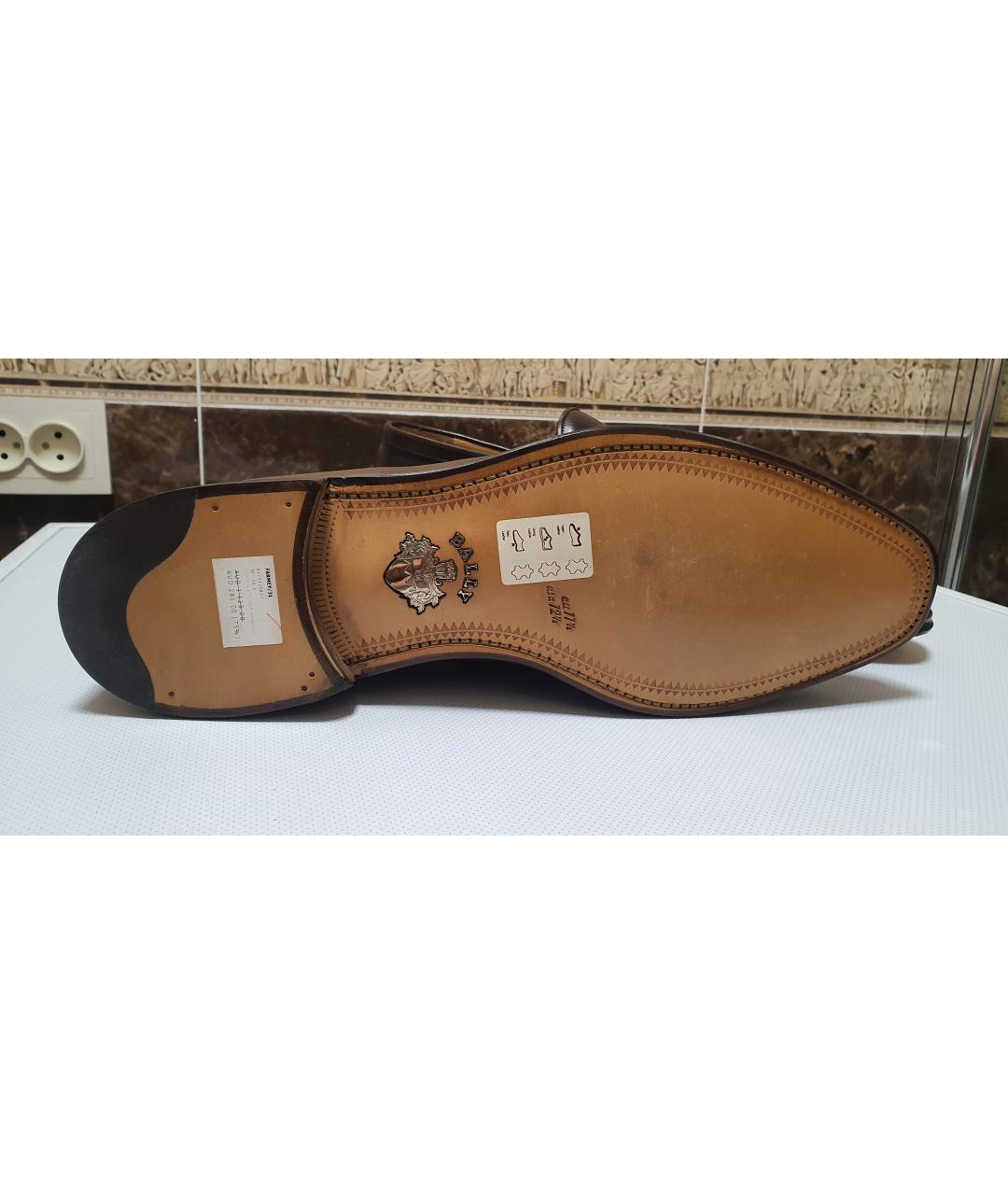 BALLY Коричневые кожаные туфли, фото 8