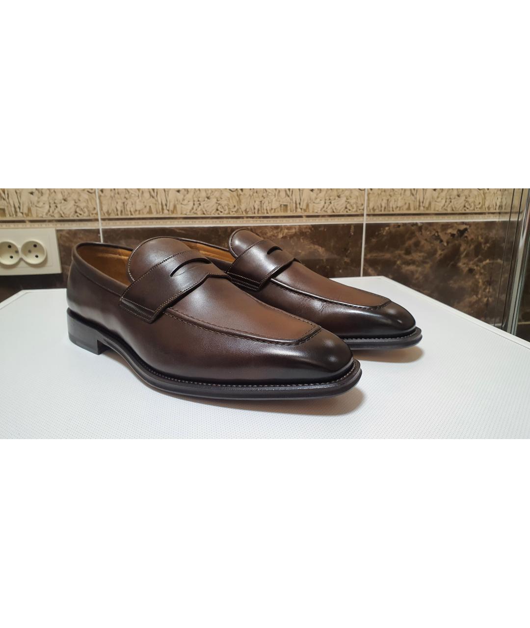 BALLY Коричневые кожаные туфли, фото 9