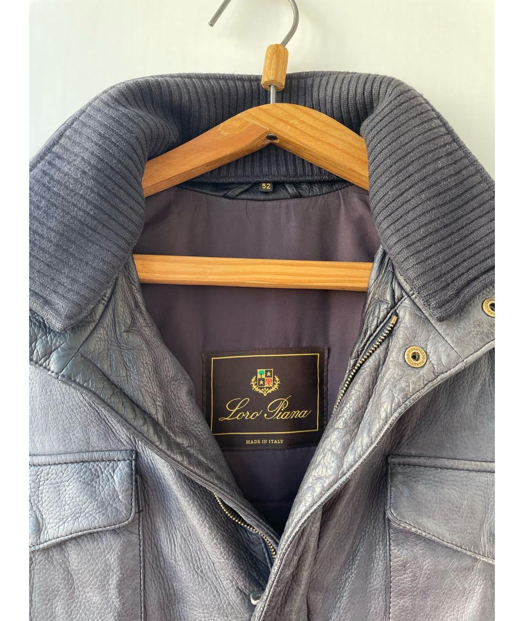 LORO PIANA Бордовая кожаная дубленка/шуба, фото 3