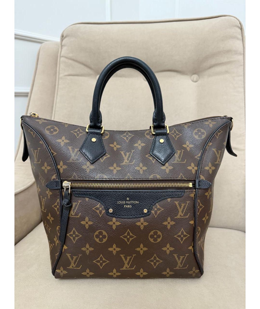 LOUIS VUITTON Коричневая сумка с короткими ручками из канвы, фото 9