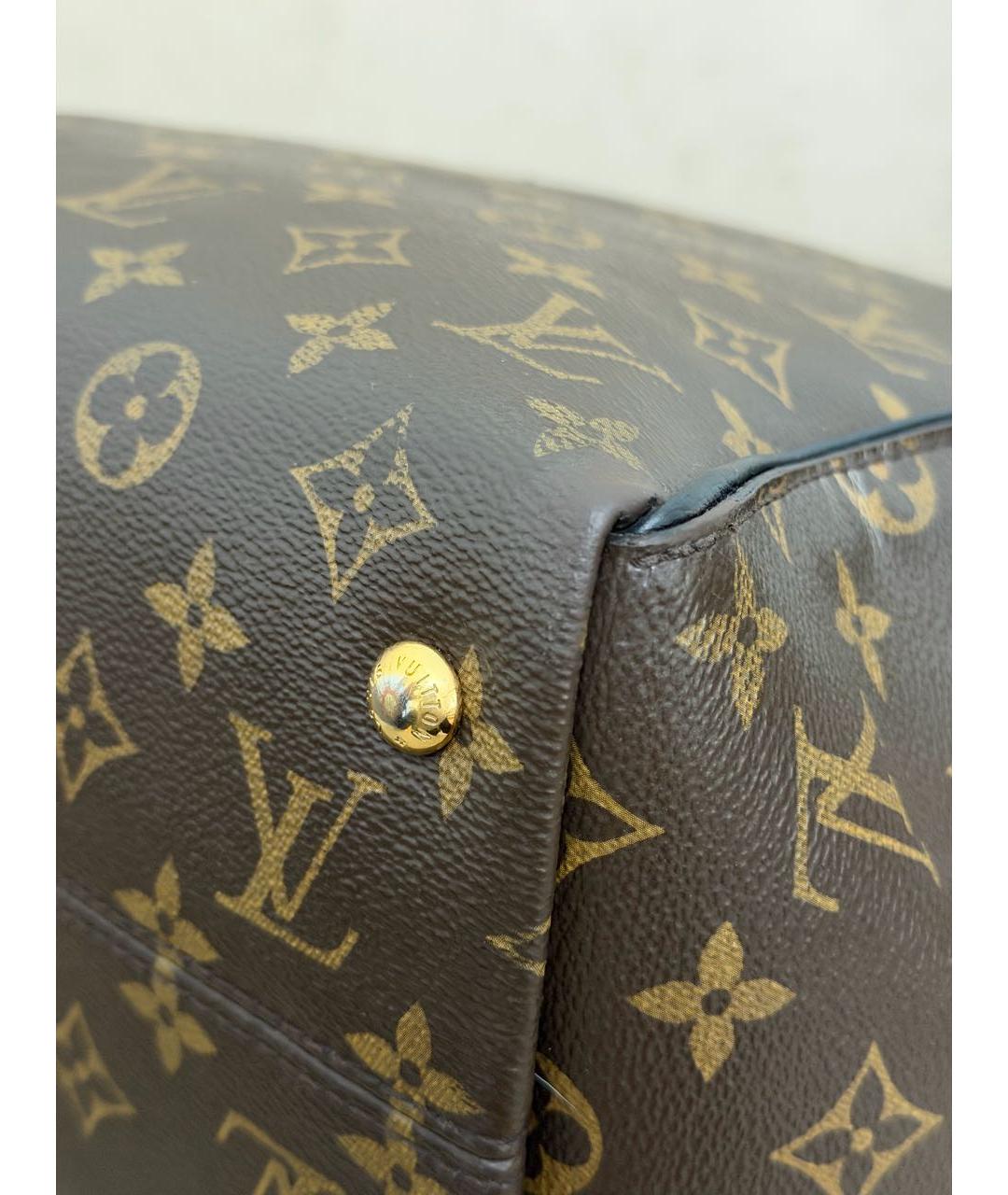 LOUIS VUITTON Коричневая сумка с короткими ручками из канвы, фото 6