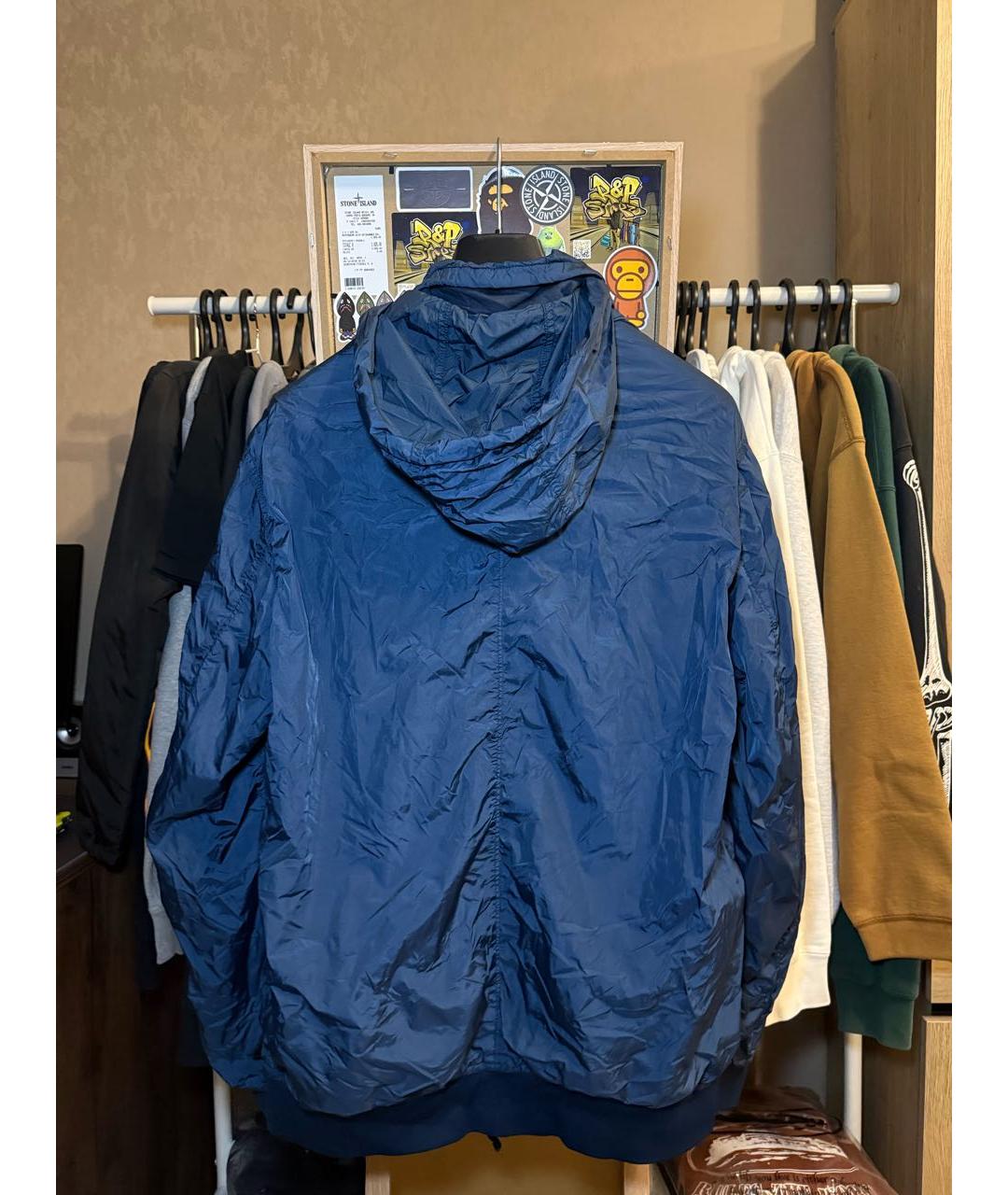 STONE ISLAND Темно-синяя нейлоновая куртка, фото 2