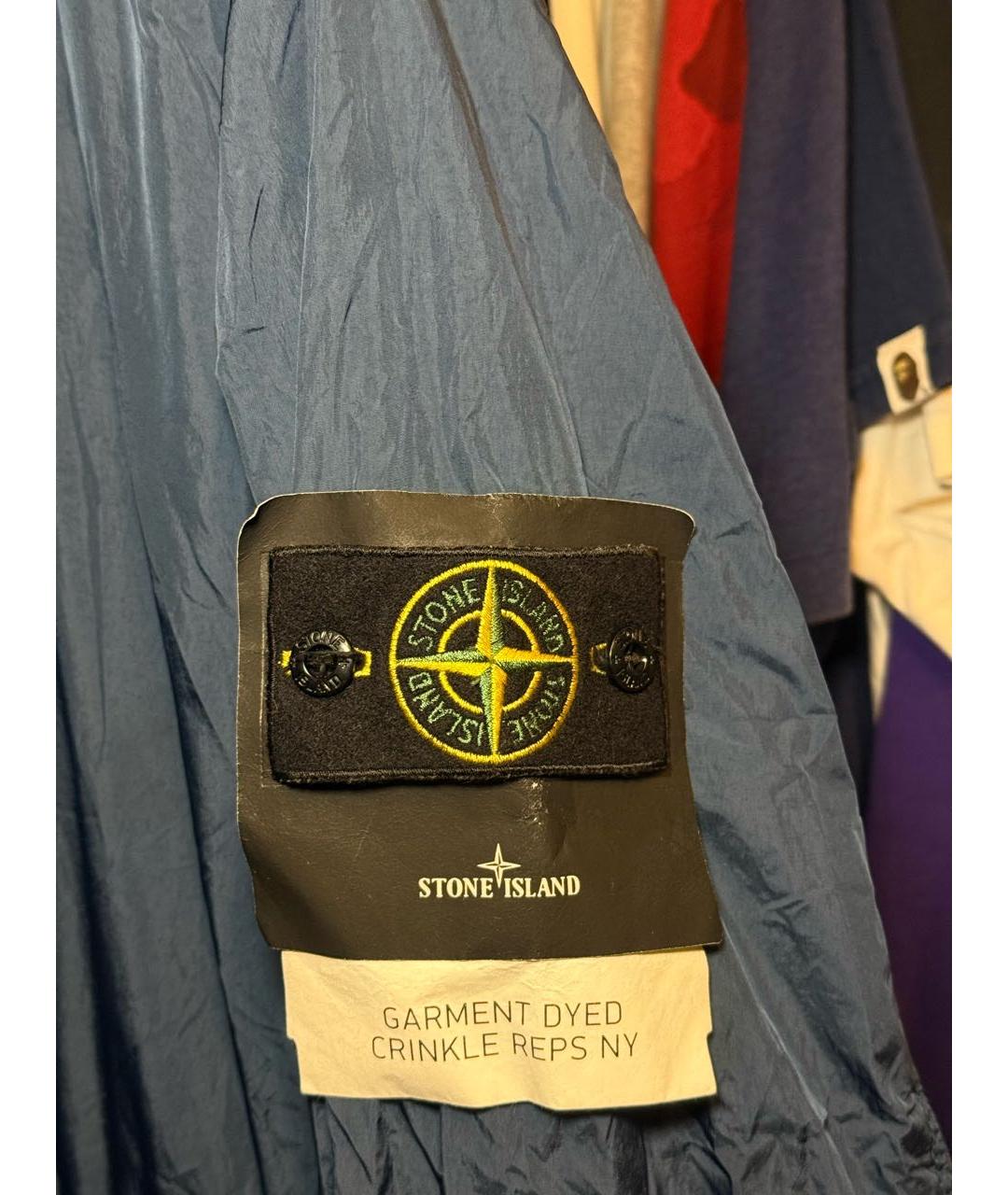 STONE ISLAND Темно-синяя нейлоновая куртка, фото 3