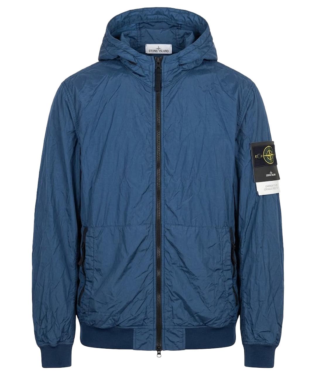 STONE ISLAND Темно-синяя нейлоновая куртка, фото 1