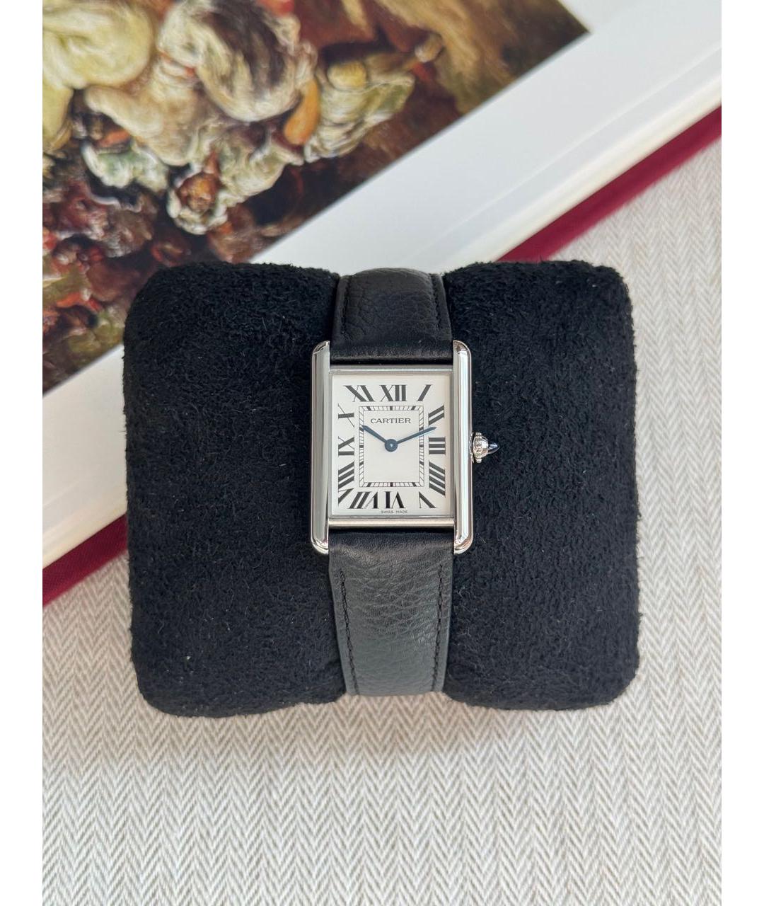 CARTIER Черные часы, фото 9