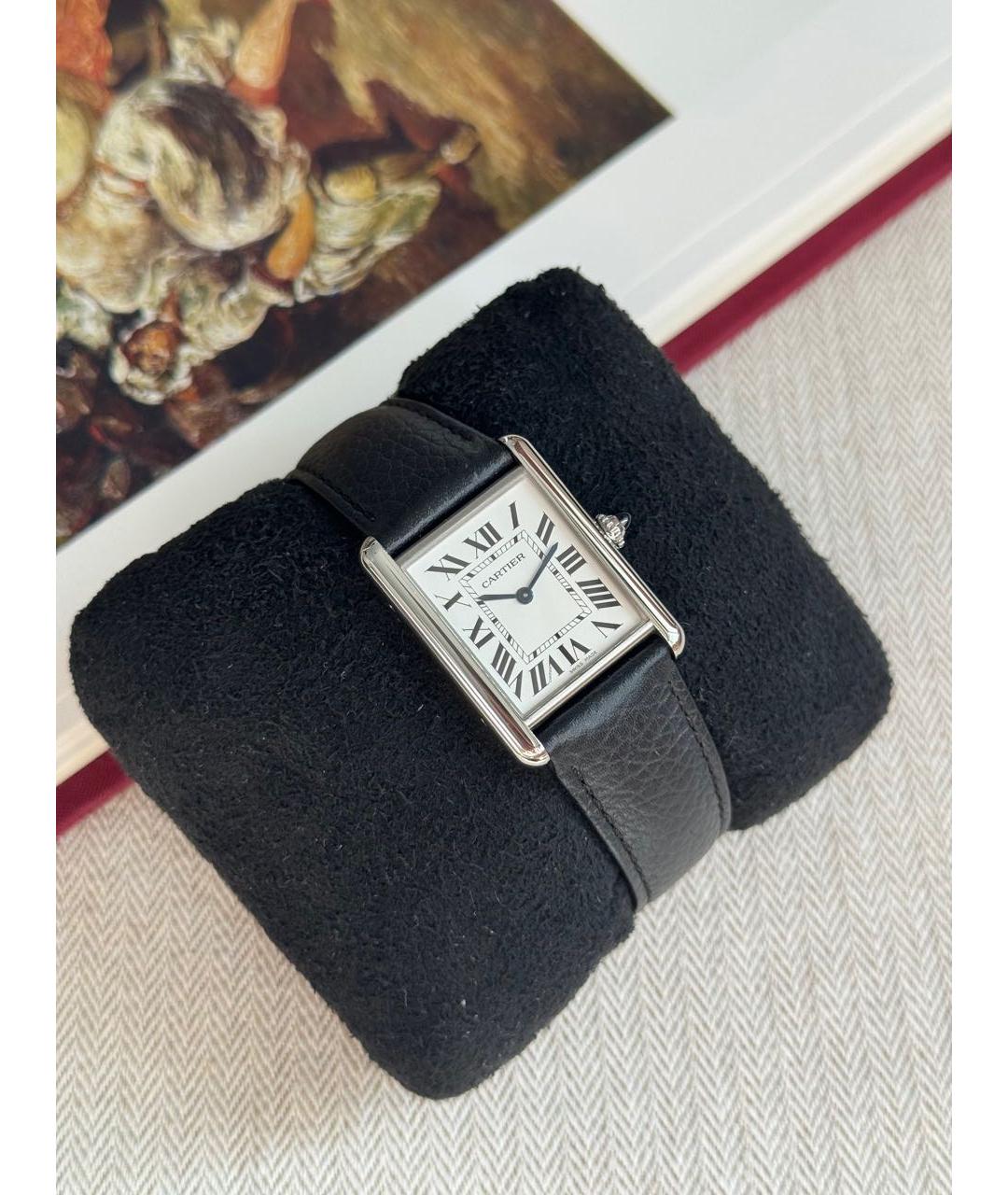 CARTIER Черные часы, фото 3
