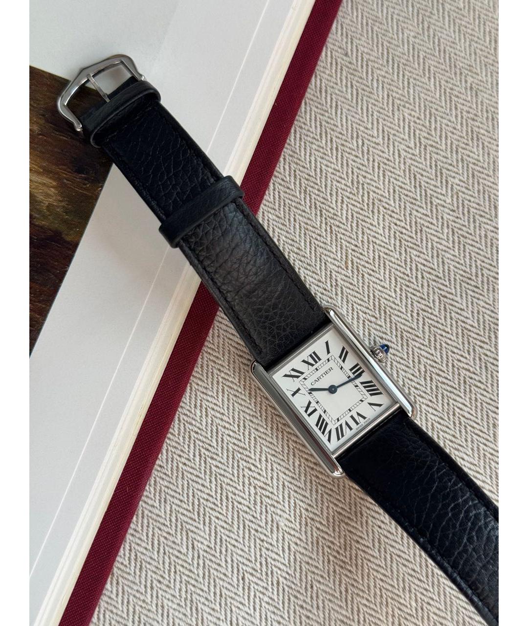 CARTIER Черные часы, фото 6