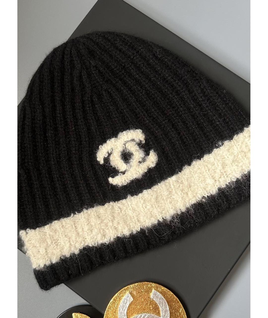 CHANEL Черная шапка, фото 3