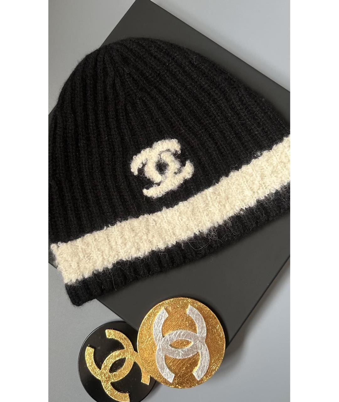 CHANEL Черная шапка, фото 2