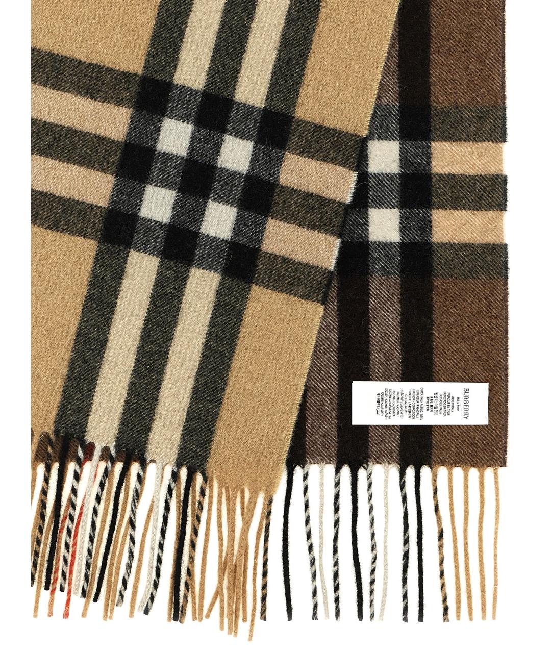 BURBERRY Бежевый кашемировый шарф, фото 3
