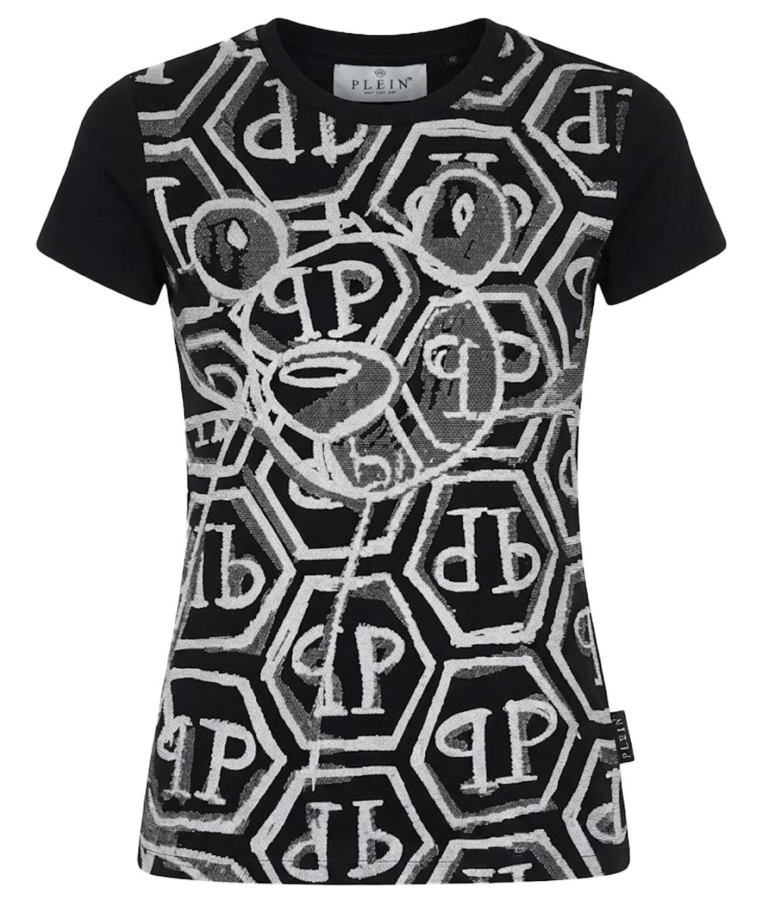 PHILIPP PLEIN Черная хлопковая футболка, фото 1