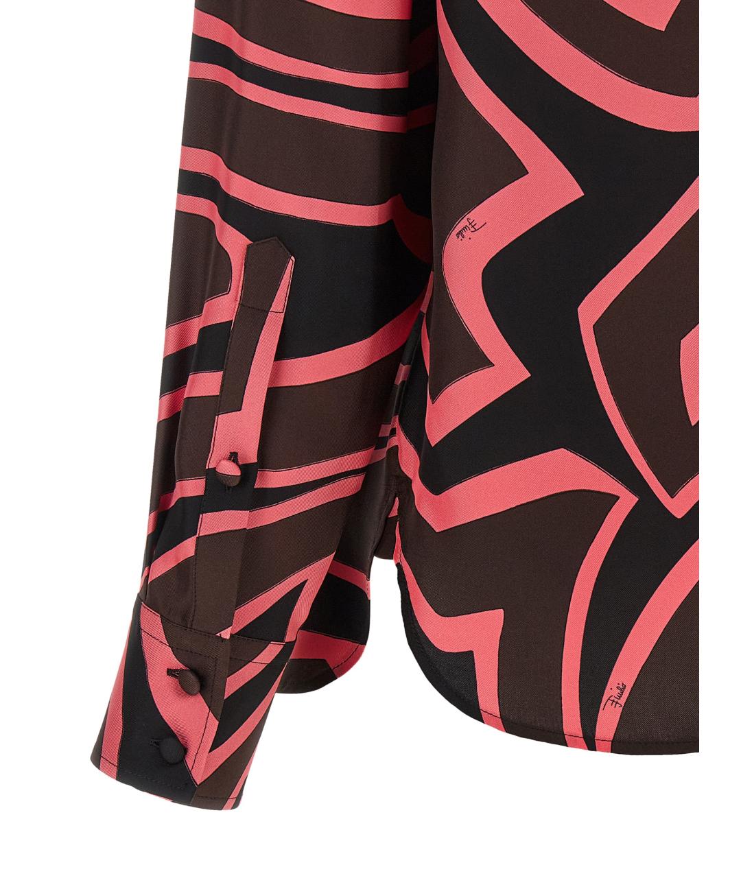 EMILIO PUCCI Мульти шелковая рубашка, фото 4