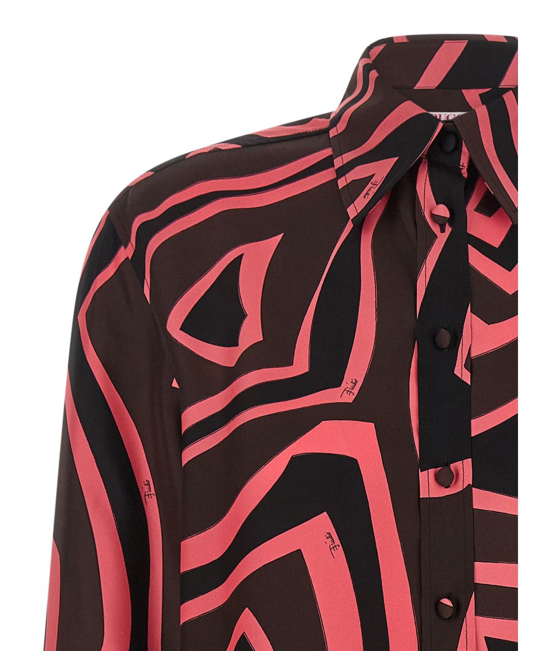 EMILIO PUCCI Мульти шелковая рубашка, фото 3