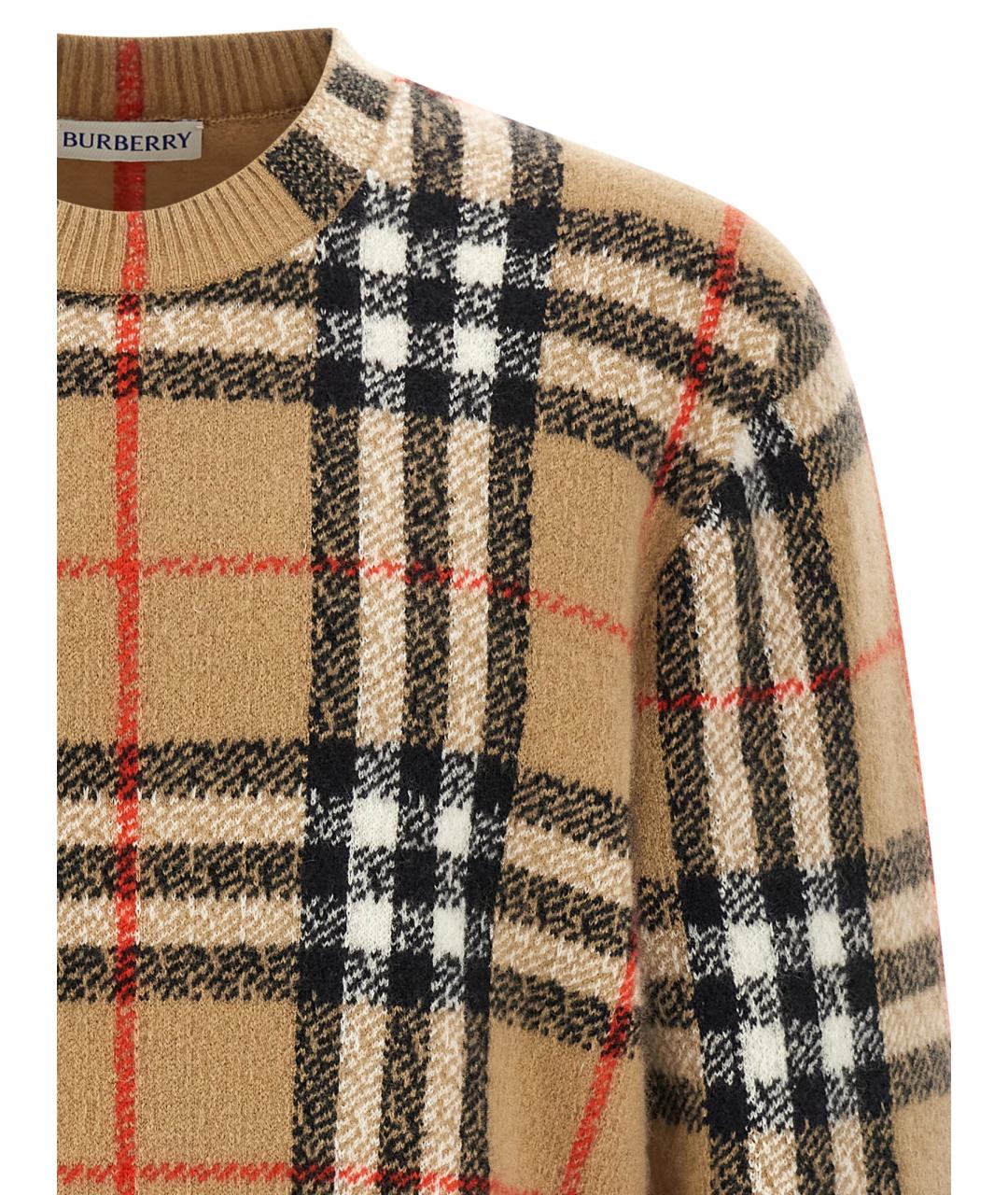 BURBERRY Бежевый кашемировый джемпер / свитер, фото 3