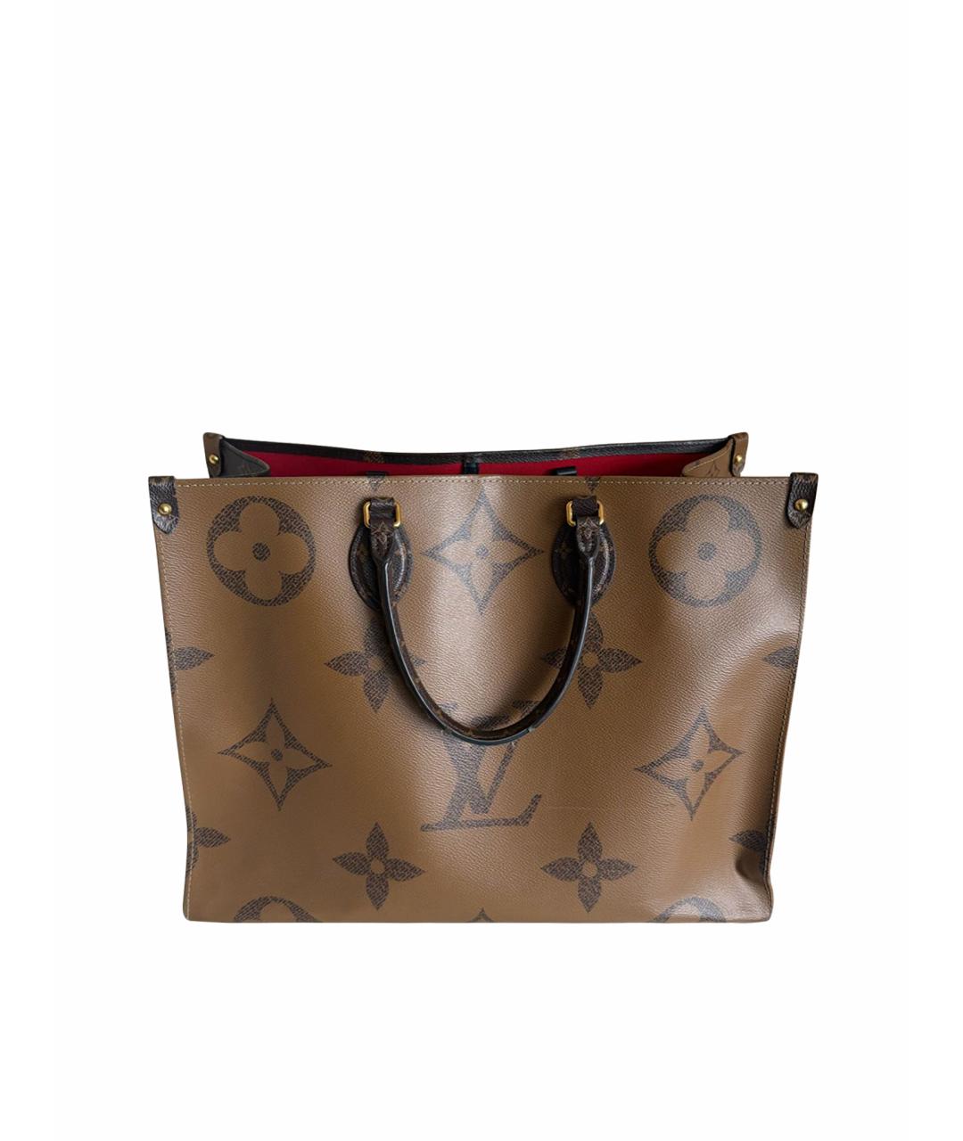 LOUIS VUITTON Коричневая сумка тоут из канвы, фото 1