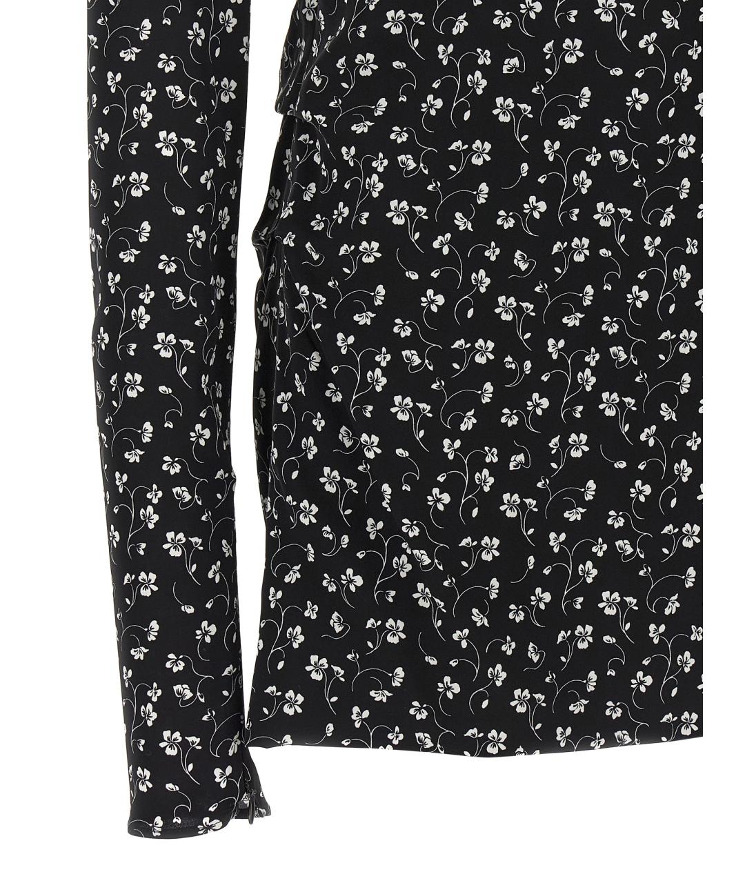 DOLCE&GABBANA Черное шелковое повседневное платье, фото 4