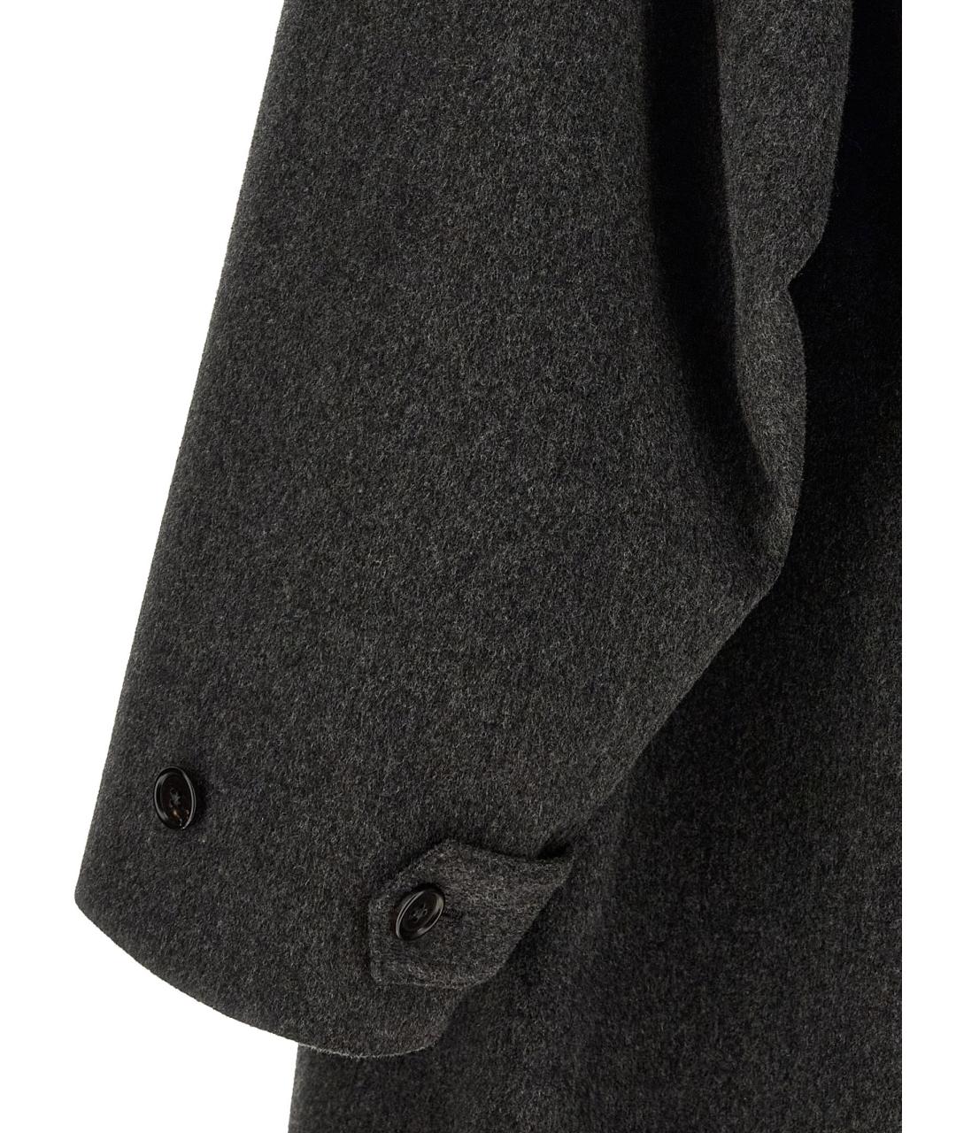 JIL SANDER Серое шерстяное пальто, фото 4