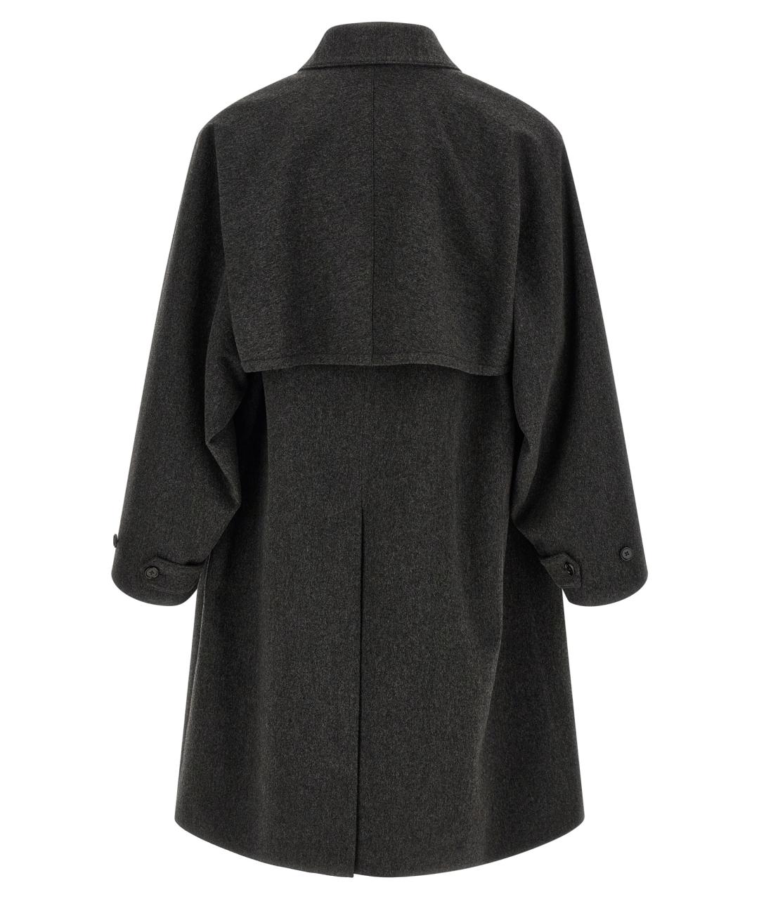 JIL SANDER Серое шерстяное пальто, фото 2