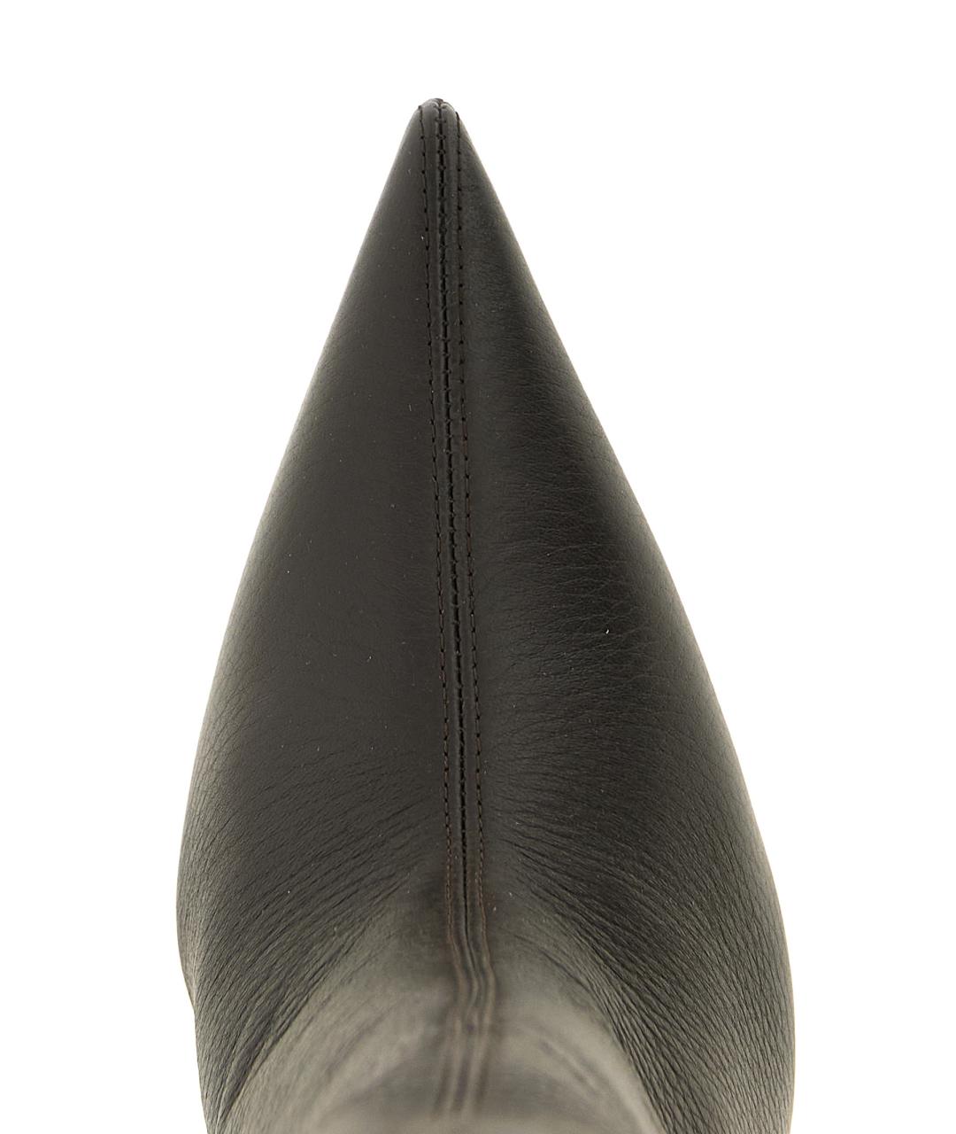 CHRISTIAN LOUBOUTIN Коричневые кожаные ботфорты, фото 4