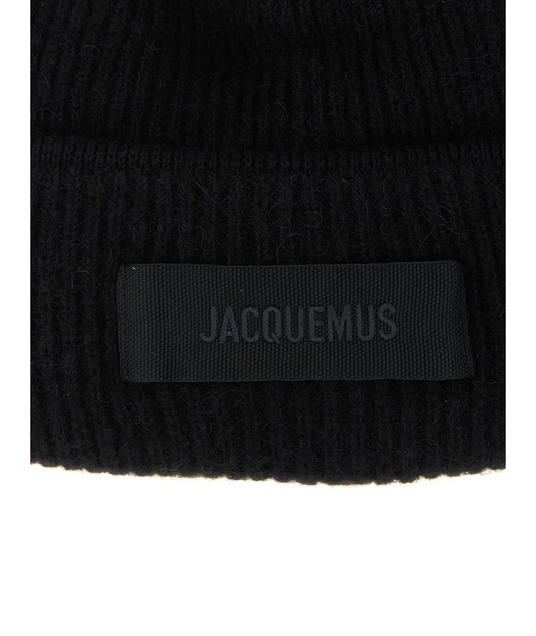 JACQUEMUS Черная шерстяная шапка, фото 3